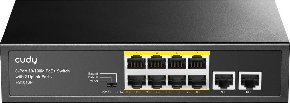 Коммутатор Cudy FS1010P, 10xLAN 100Mbps, PoE