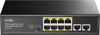 Коммутатор Cudy GS1010P 3.0, 8xLAN 1Gbps, 2xUplink, PoE
