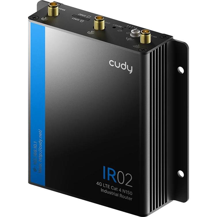Роутер Wi-Fi Cudy IR02, 150MBps, 2xLAN 100Mbps, WAN, 2xSIM