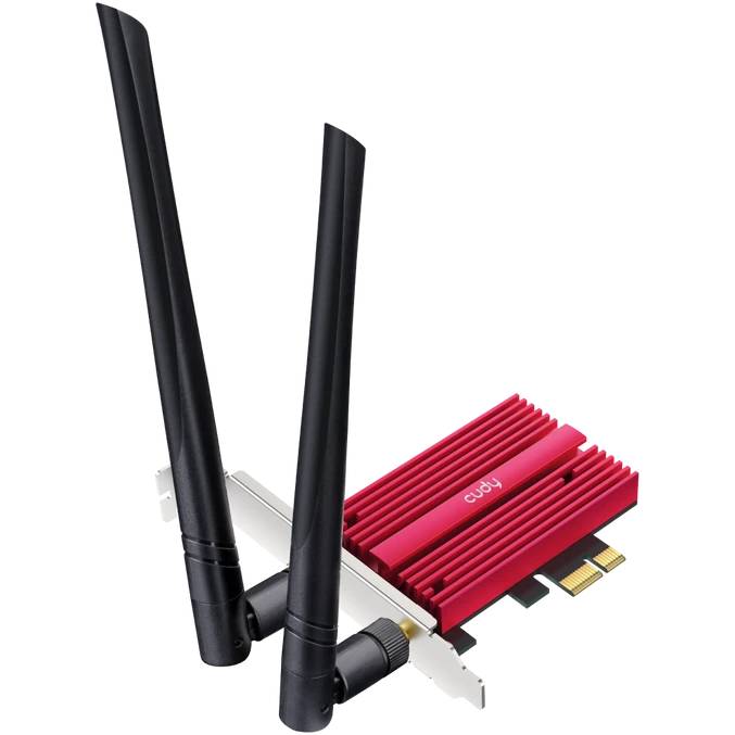 Сетевая карта Wi-Fi+Bluetooth, Cudy WE9300, 2.4/5/6GHz, 9188Mbps, PCI-Ex1