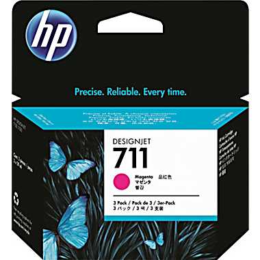Картридж HP 711, пурпурный (тройная упаковка CZ131A) CZ135A