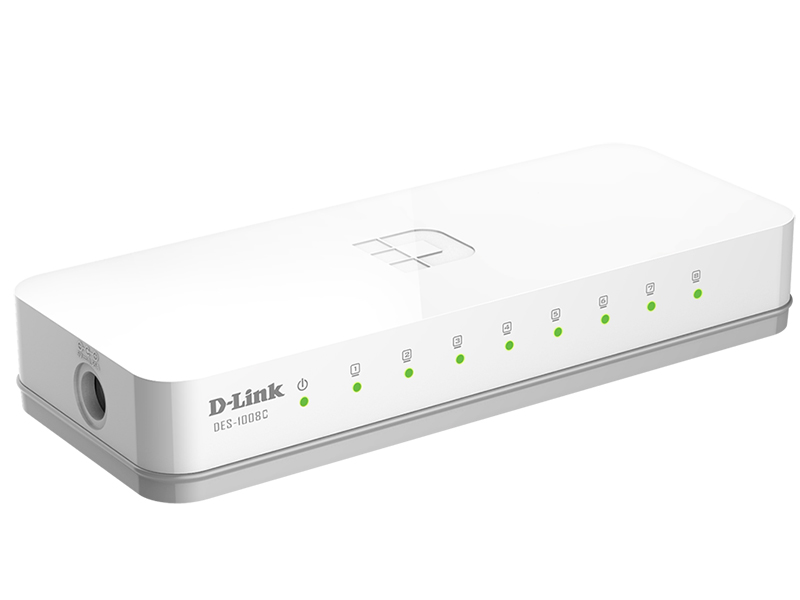 Коммутатор D-Link DES-1008C/B1A, 8xLAN 100Mbps