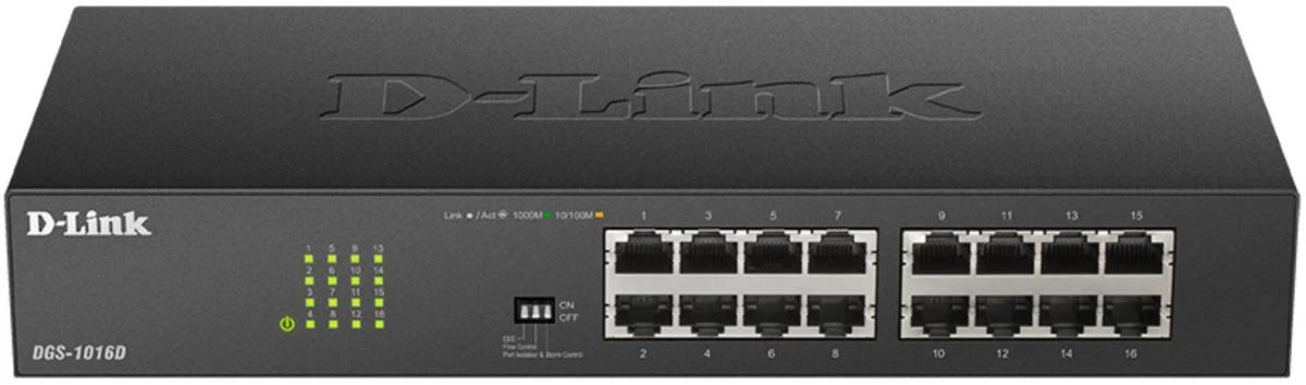 Коммутатор D-Link DGS-1016D/J, 16xLAN 1Gbps