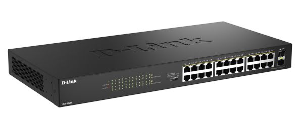 Коммутатор D-Link DGS-1026P/A1A, 24xLAN 1Gbps, 2xSFP+, PoE