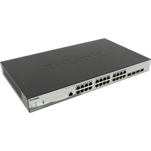 Коммутатор D-Link DGS-1210-28MP/ME, 24xLAN 1Gbps, 4 SFP,  PoE+