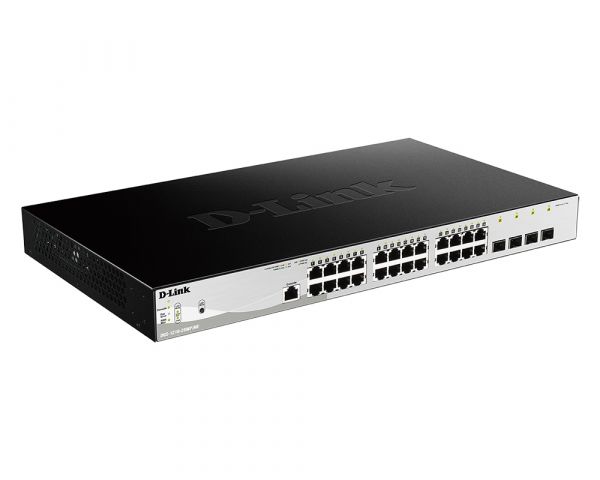 Коммутатор D-Link DGS-1210-28MP/ME/B2A, 24xLAN 1Gbps, 4xSFP