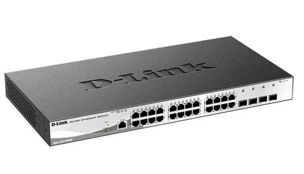 Коммутатор D-Link DGS-1210-28X/ME/B1B, 24xLAN 1GBps, 4xCombo 10G/SFP+