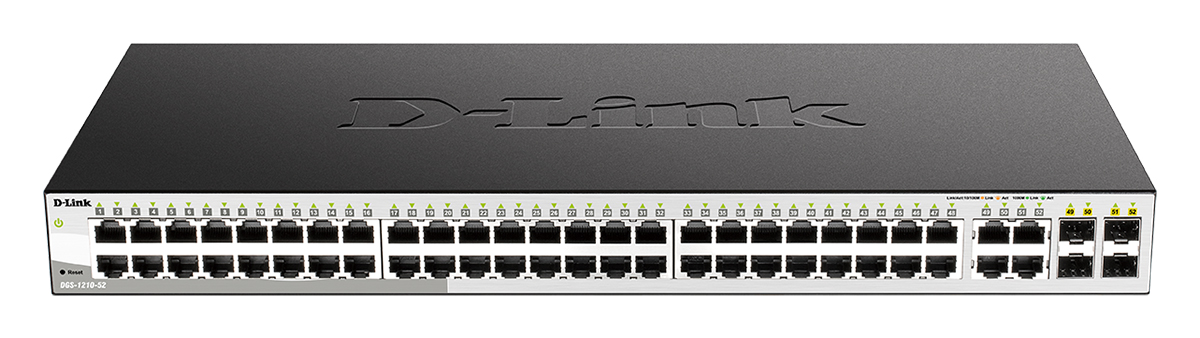Коммутатор D-Link DGS-1210-52/F3A, 48 x GE, 4 x SFP, Smart