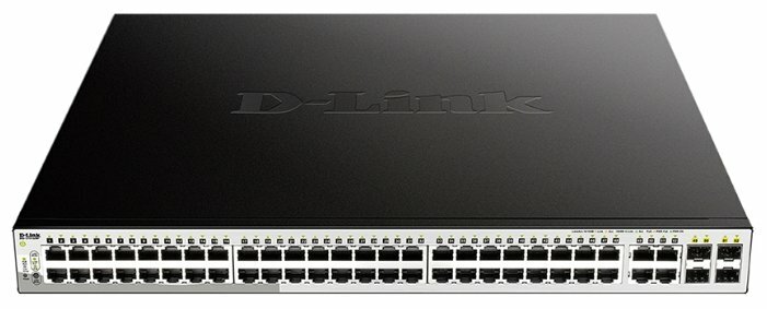 Коммутатор D-Link DGS-1210-52MP/F4A, 48xLAN 1Gbps, 4 SFP,  PoE