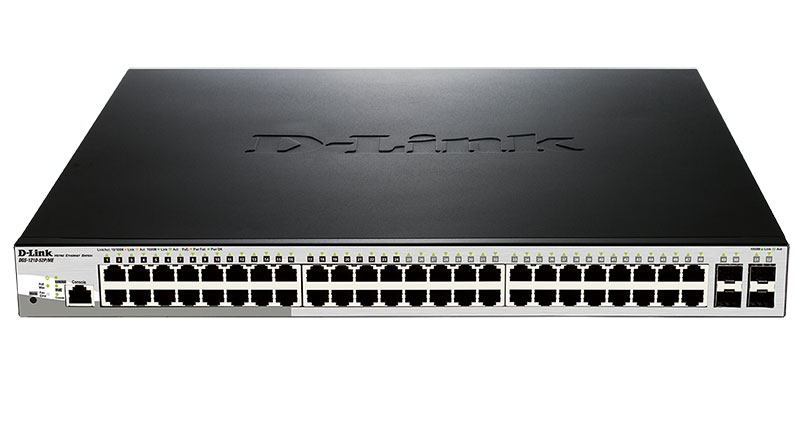 Коммутатор D-Link DGS-1210-52P/ME/B1A, 48xLAN 1Gbps, 4 SFP,  PoE