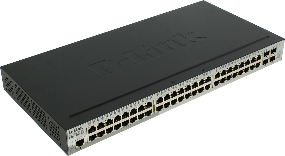 Коммутатор D-Link DGS-1510-52X/A2A, 48xLAN 1Gbps, 4 SFP+