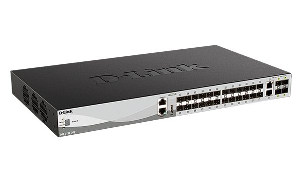 Коммутатор D-Link DGS-3130-30S/BY/B1A, 2xLAN 10G, 24xSFP, 4xSFP+