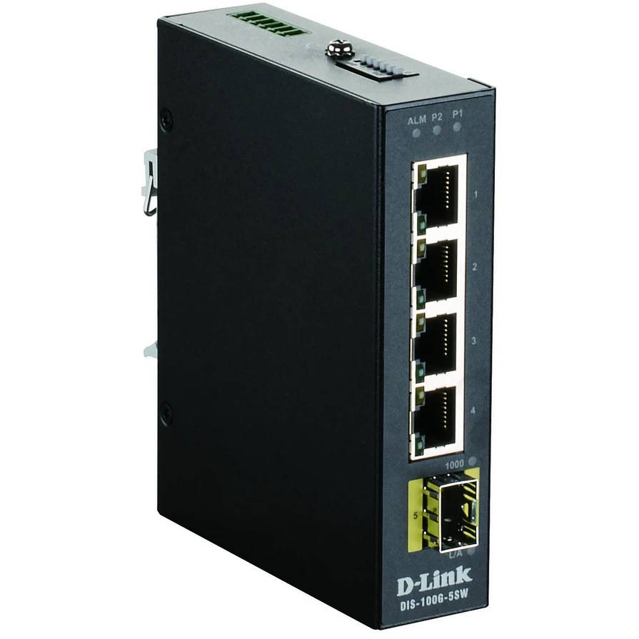 Коммутатор D-Link DIS-100G-5SW/A1A, 4xLAN 1Gbps, 1xSFP