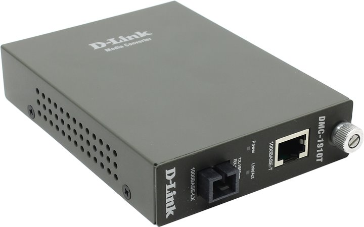 Медиаконвертер D-Link DMC-1910T/A9A, 1000Base-T to 1000Base-LX (1UTP, 1SC)