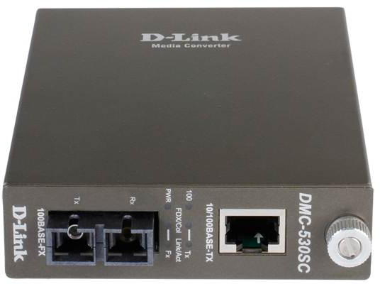 Медиаконвертер D-Link DMC-530SC/D7A, 100Base-TX to 100Base-FX single-mode Media Converter (1UTP, 1SC)