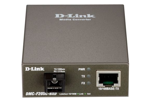 Медиаконвертер D-Link DMC-F20SC-BXD/B1A, 100BASE-TX to 100BASE-FX
