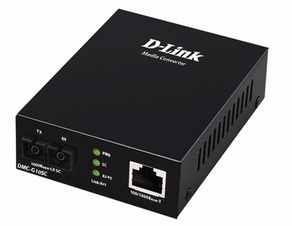 Медиаконвертер D-Link DMC-G10SC/A1A, 1000BASE-T to 1000BASE-LX