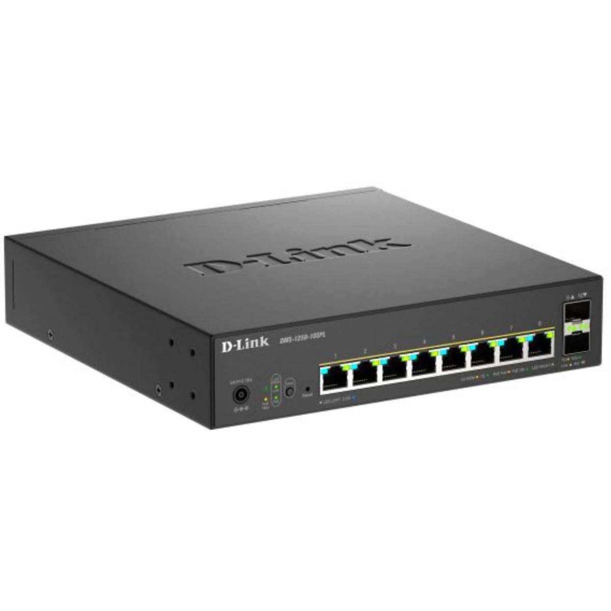 Коммутатор D-Link DMS-1250-10SPL/A1A/6KV, 8xLAN 2.5G, 2xSFP+, PoE