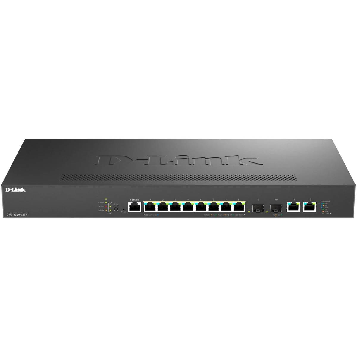 Коммутатор D-Link DMS-1250-12TP/A1A/6KV, 8xLAN 2.5Gbps, 2xLAN 10Gbps, 2xSFP+, PoE