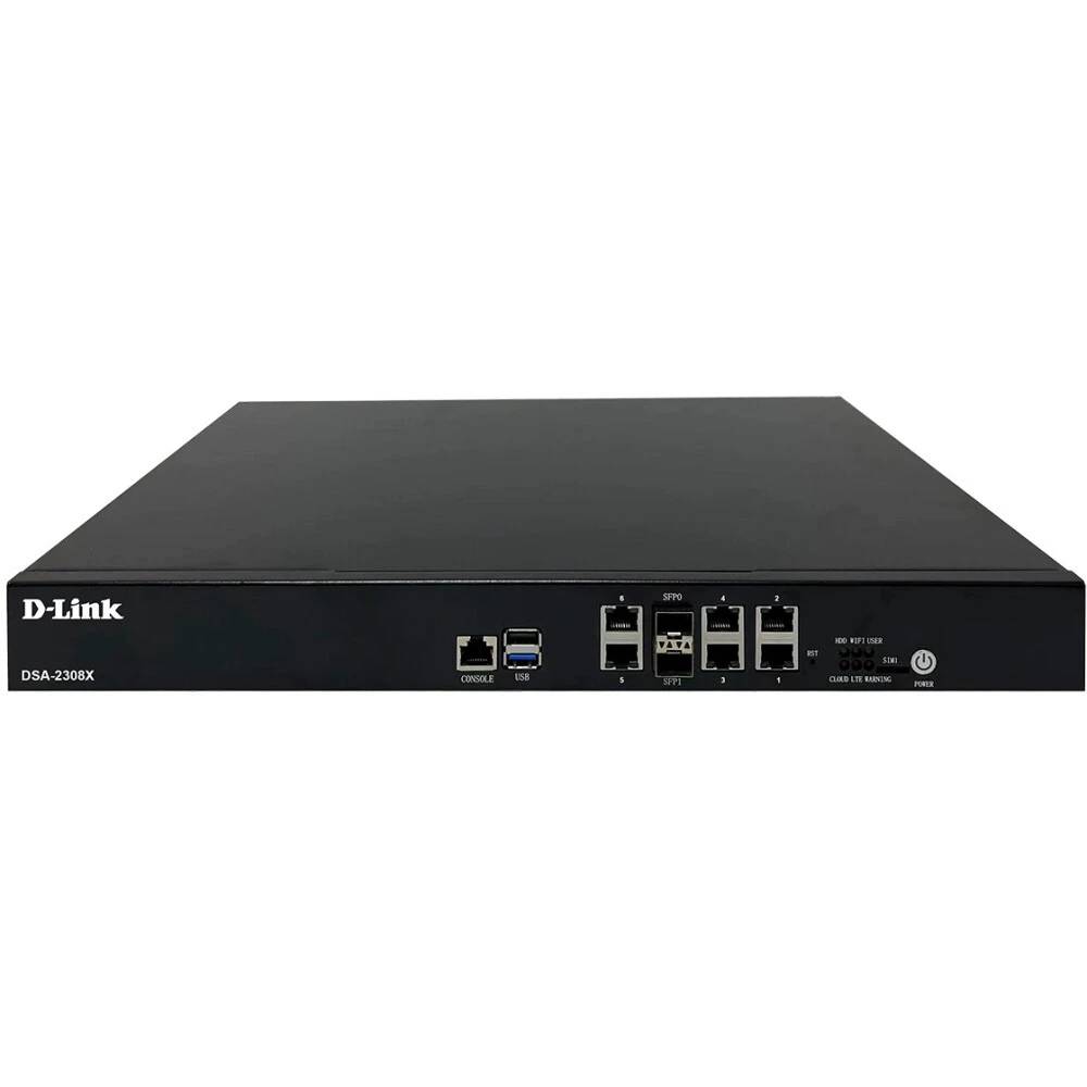 Сервисный маршрутизатор, D-Link DSA-2308X/A1A, 6xLAN 1Gbps, 2xSFP+