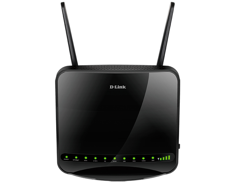 Роутер Wi-Fi D-Link DWR-956/4HDB1E, 2.4/5GHz, 1167Mbps, 4xLAN 1Gbps, 1xWAN, 4G, 1xFXS