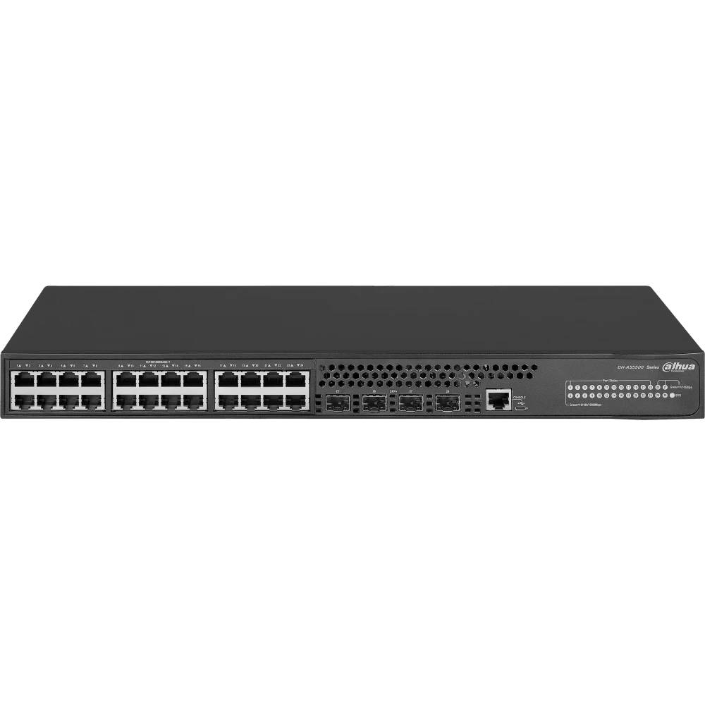 Коммутатор Dahua DH-AS5500-24GT4XF, 24xLAN 1Gbps, 4xSFP+