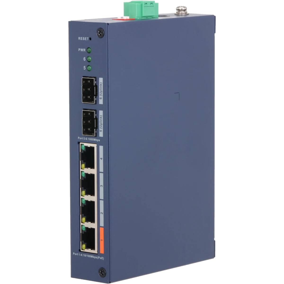 Коммутатор Dahua DH-CHS4206-4ET-60, 4xLAN 100 Mbps, 2xSFP, PoE