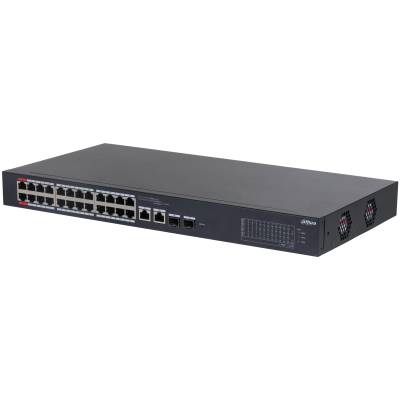 Коммутатор Dahua DH-CS4226-24ET-240, 24xLAN 100Mbps, 2xSFP PoE
