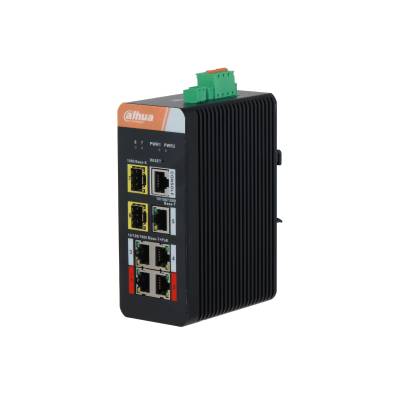 Коммутатор Dahua DH-IS4207-4GT-120, 5xLAN 1Gbps, 2xSFP, PoE