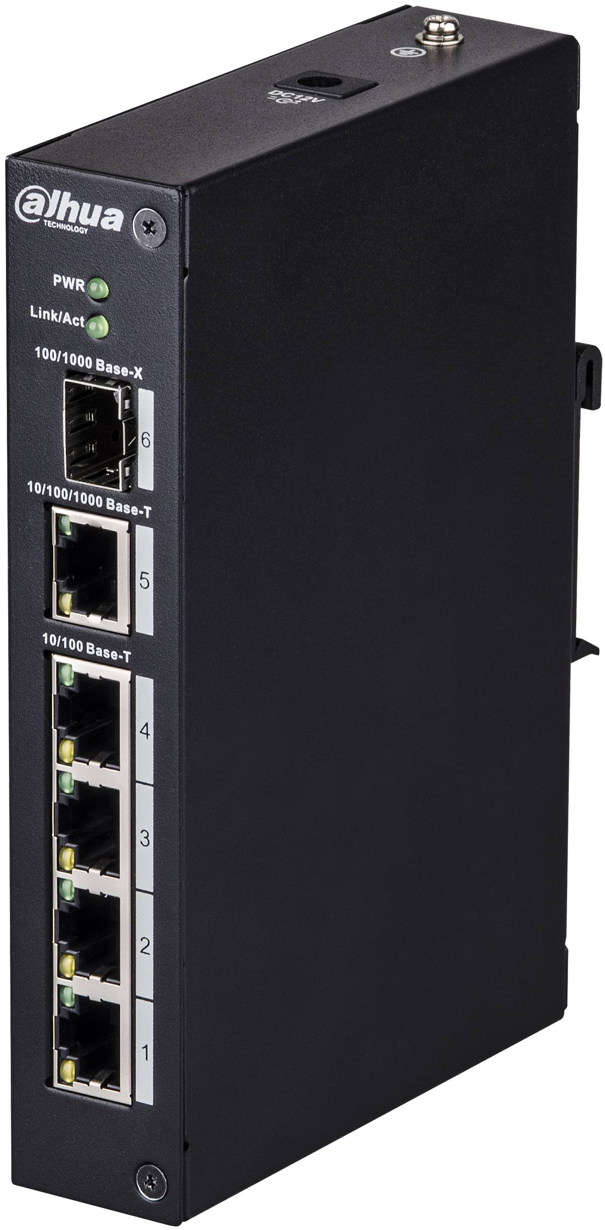 Коммутатор Dahua DH-PFS3106-4T, 4xLAN 100Mbps, 1xLAN 1Gbps, 1xSFP