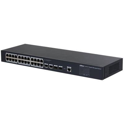 Коммутатор Dahua DH-SG4028, 26xLAN 1Gbps, 2xSFP