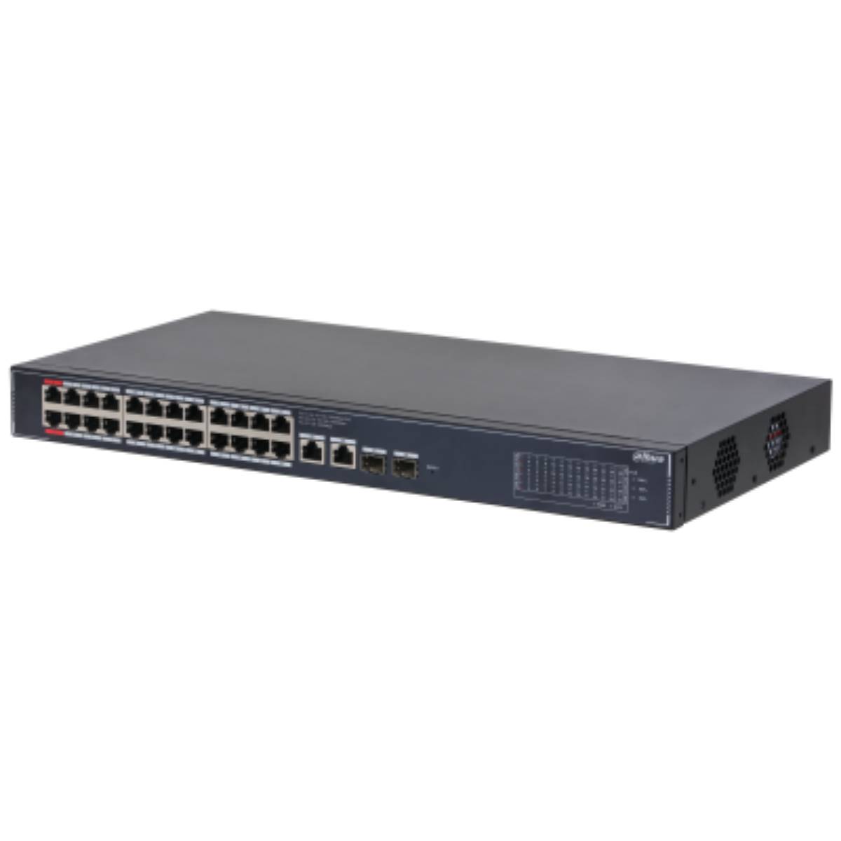 Коммутатор Dahua DH-SG4028LP, 26xLAN 1Gbps, 2xSFP, PoE