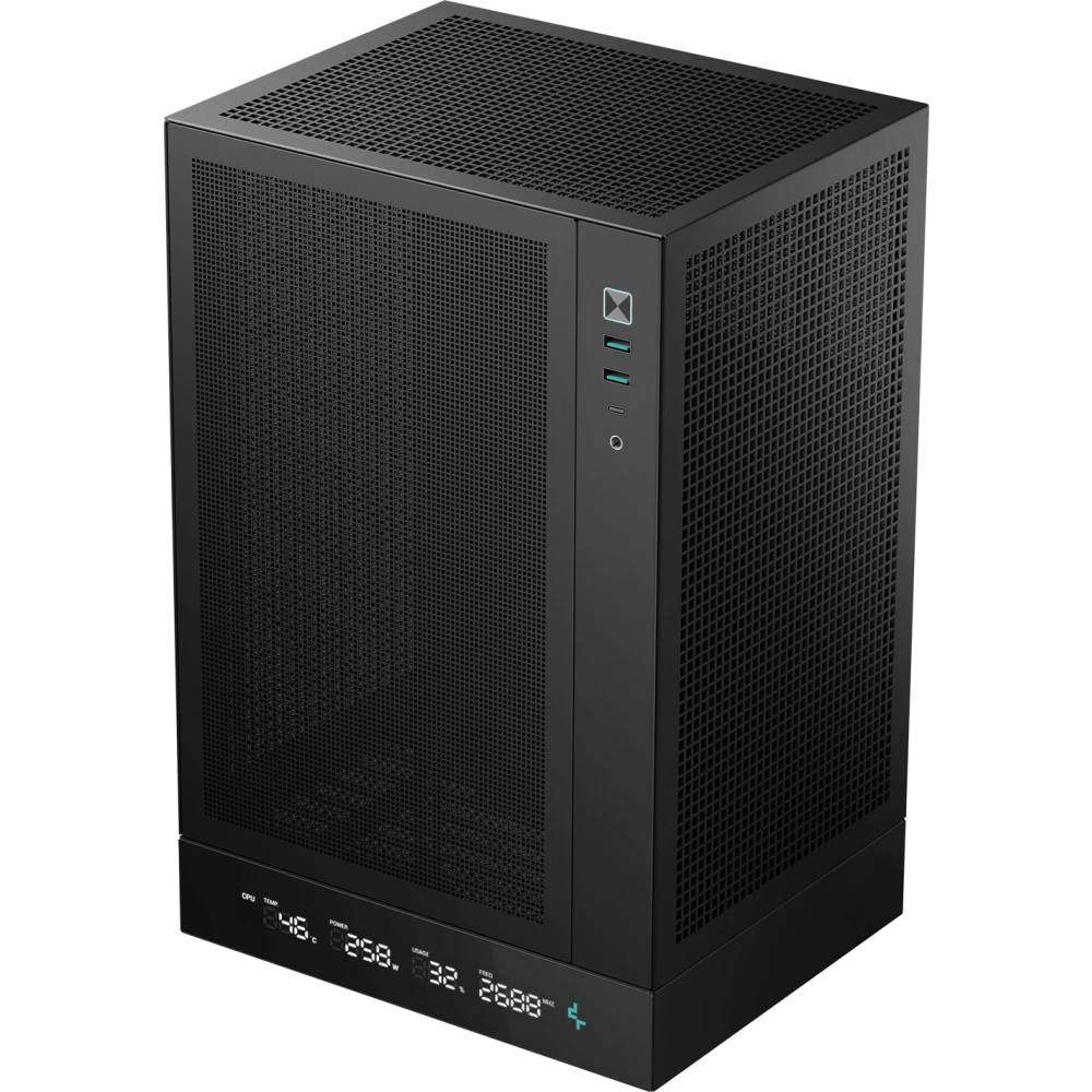 Корпус DeepCool CH170 DIGITAL Black R-CH170-BKNPI0D-G-1, без БП, Mini-ITX