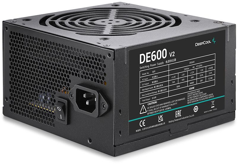 Блок питания 450Вт, GamerStorm (DeepCool) DE600 V2 DP-DE600-WGEU-RU, 80 Plus White, APFC, ATX