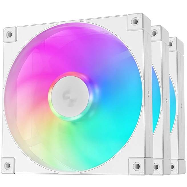 Вентилятор 14x14см DeepCool FD14 ARGB WH-3 IN 1, 3шт