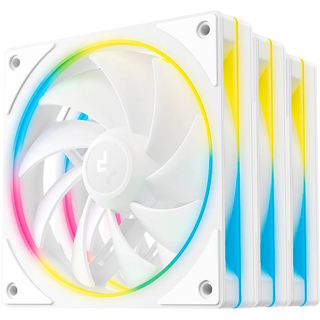 Вентилятор 12x12см DeepCool FL12 SE WH 3 IN 1, 3 шт.