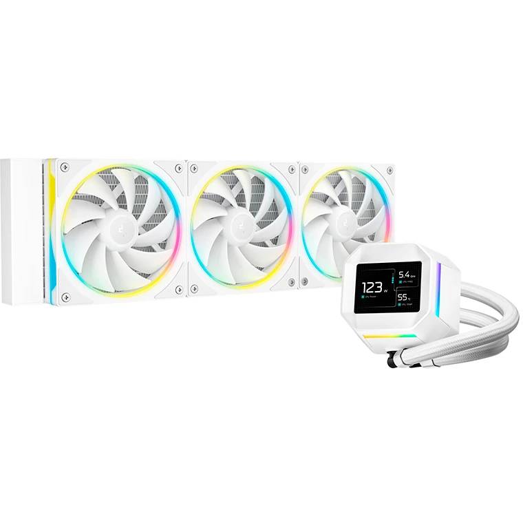 Жидкостное охлаждение DeepCool LM360 WH (R-LM360-WHDMMC-1), 300W (LGA1700 Ready)