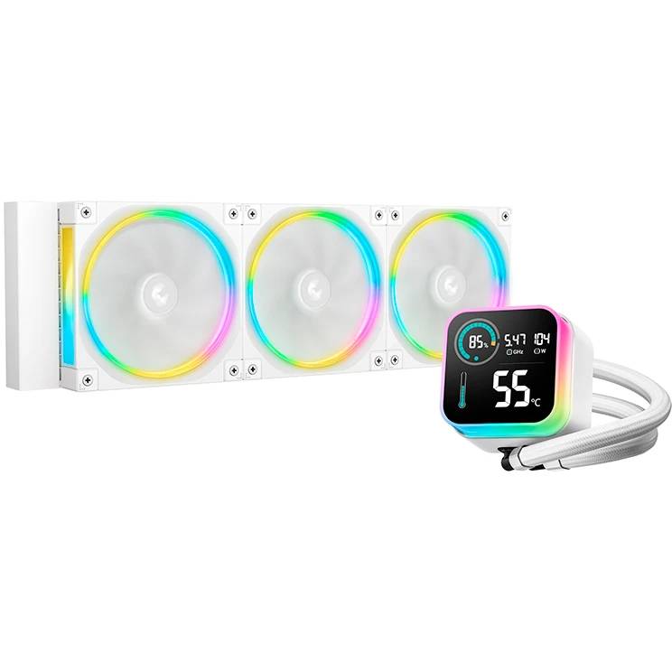 Жидкостное охлаждение DeepCool LQ360 Ultra WH ARGB R-LQ360-WHASMC-G-1, 300W (LGA1700 Ready)