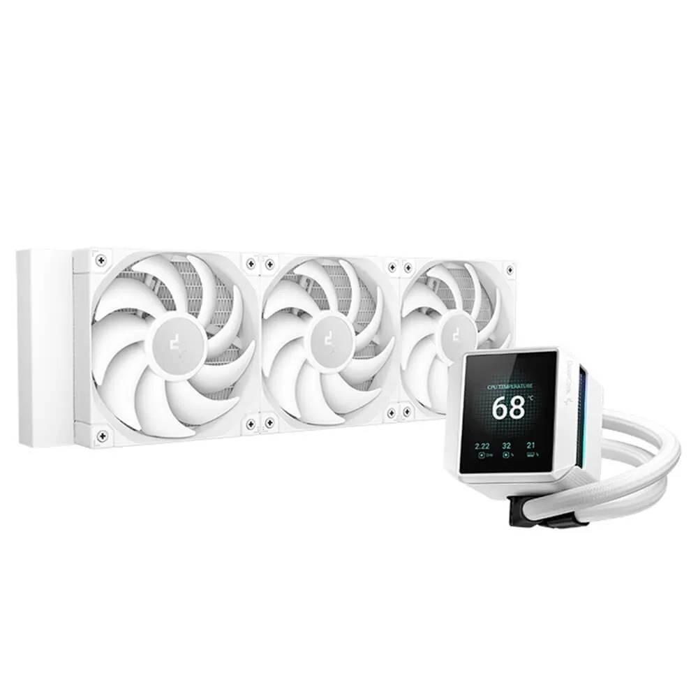 Жидкостное охлаждение DeepCool MYSTIQUE 360 WH, 300W (LGA1700 Ready)