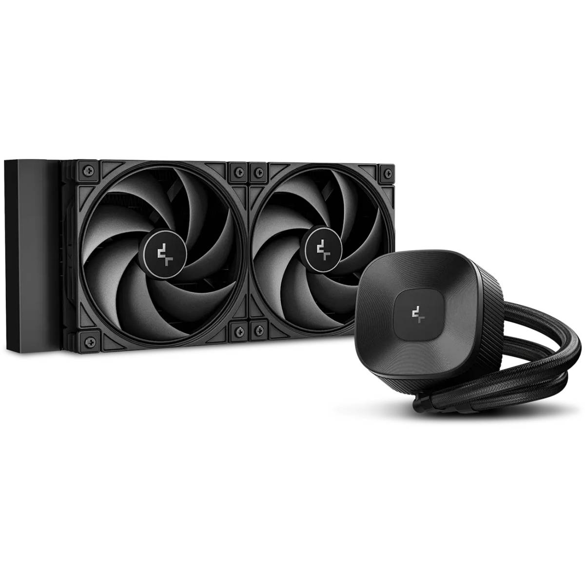 Жидкостное охлаждение DeepCool LE240 V2 Zero Dark R-LE240ZERO-BKLNMD-G-1, 250W (LGA1700 Ready)