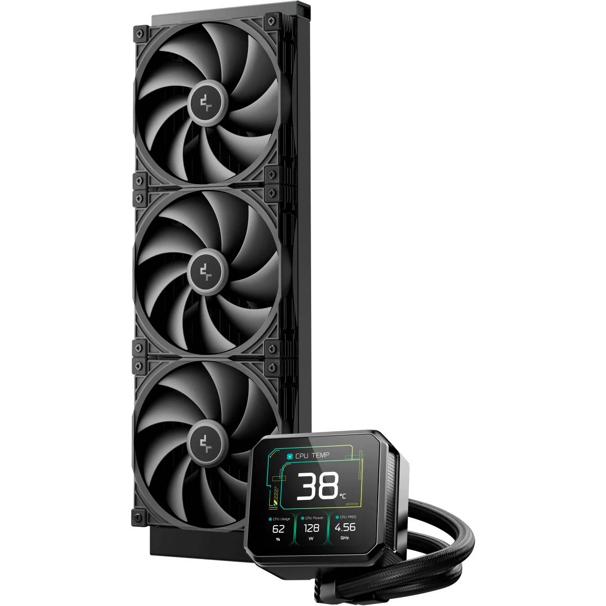Жидкостное охлаждение DeepCool SPARTACUS 420 Black, 350W (LGA1700 Ready)