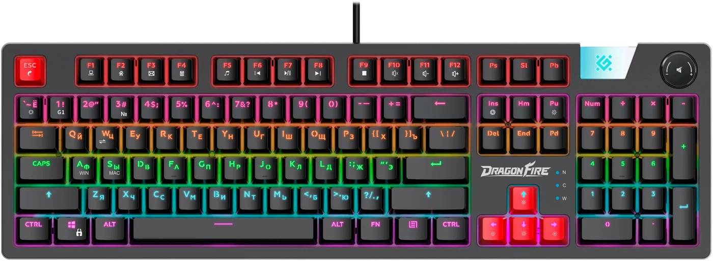 Клавиатура Defender Dragon Fire GK-103, Черный 45103
