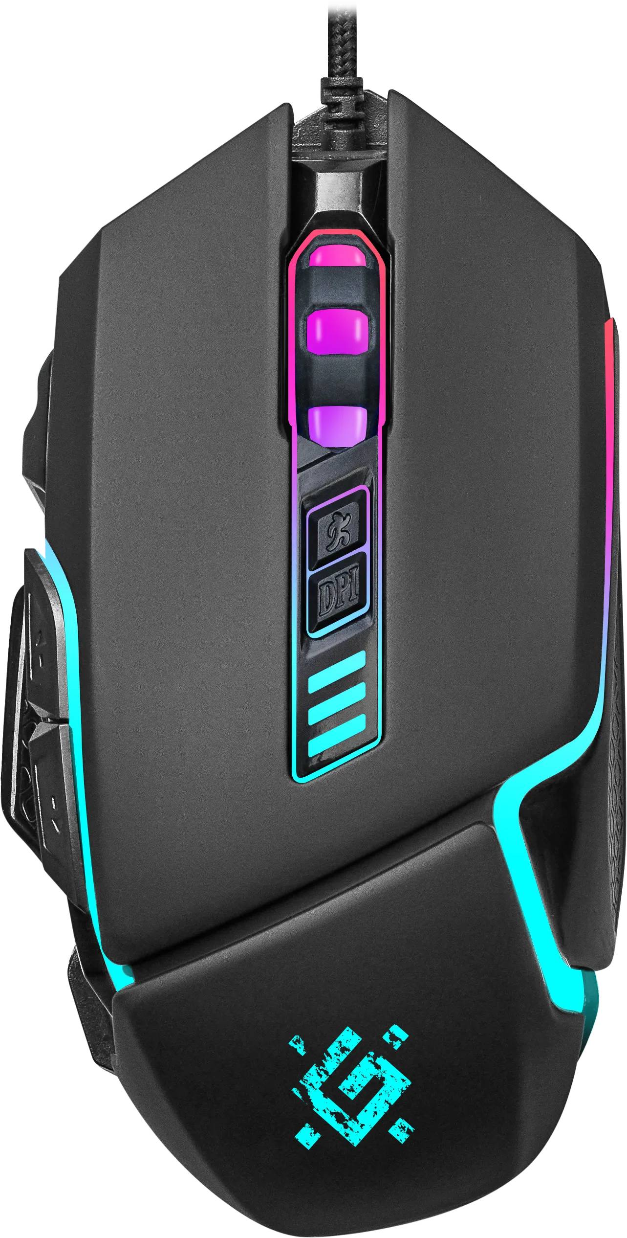 Мышь Defender Furia GM-543 Rainbow, черный 52543