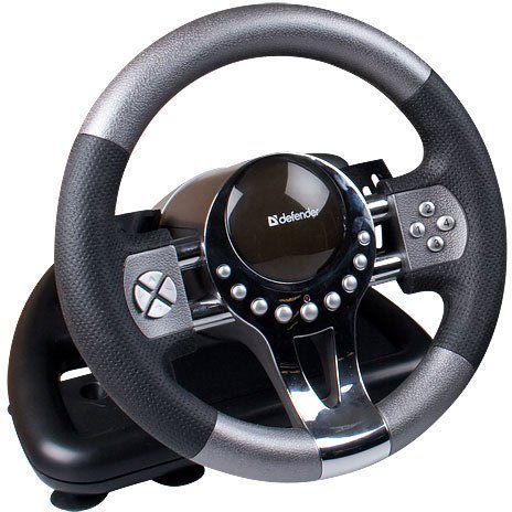 Руль + педали Defender Forsage GTR, USB, 64367