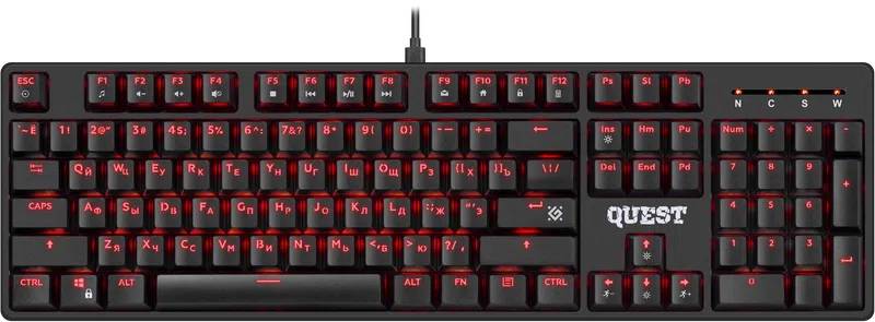Клавиатура Defender Quest GK-596, черный 45596