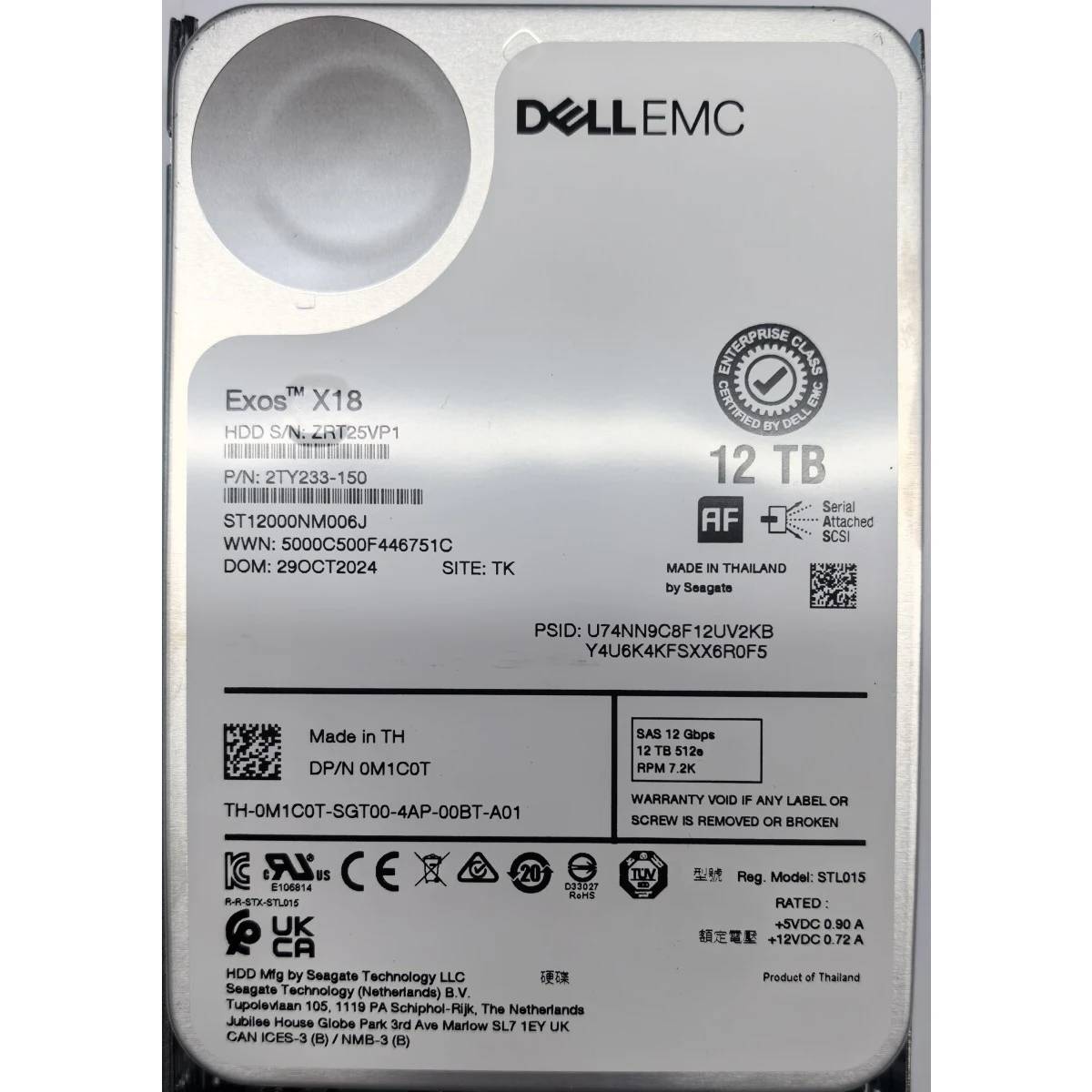 12Tb Dell, 161-BCPD, 3.5", SAS