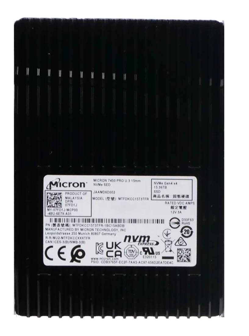 15.36Tb SSD Micron 7450 PRO (MTFDKCC15T3TFR-1BC15ABDB), 2.5", (6800/5600)
