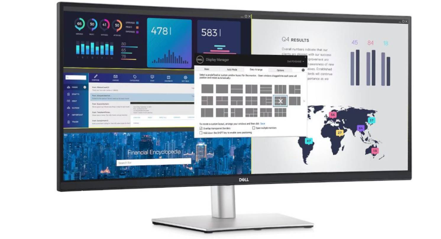 Монитор 34" Dell UltraSharp P3424WE, 3440x1440, IPS, 60Hz (HDMI, DP, USB Type-C)