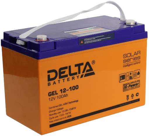 12V / 100Ah, аккумулятор для UPS, Delta GEL 12-100