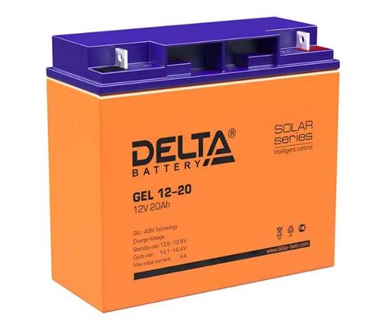 12V / 20Ah, аккумулятор для UPS, Delta GEL 12-20